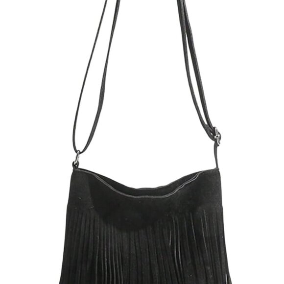 Women's Fringe Hobo Bag Crossbody Tassel Shoulder Purse Western Style - Picture 1 of 6